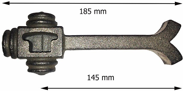 Patte de scellement latérale droite 180mm face